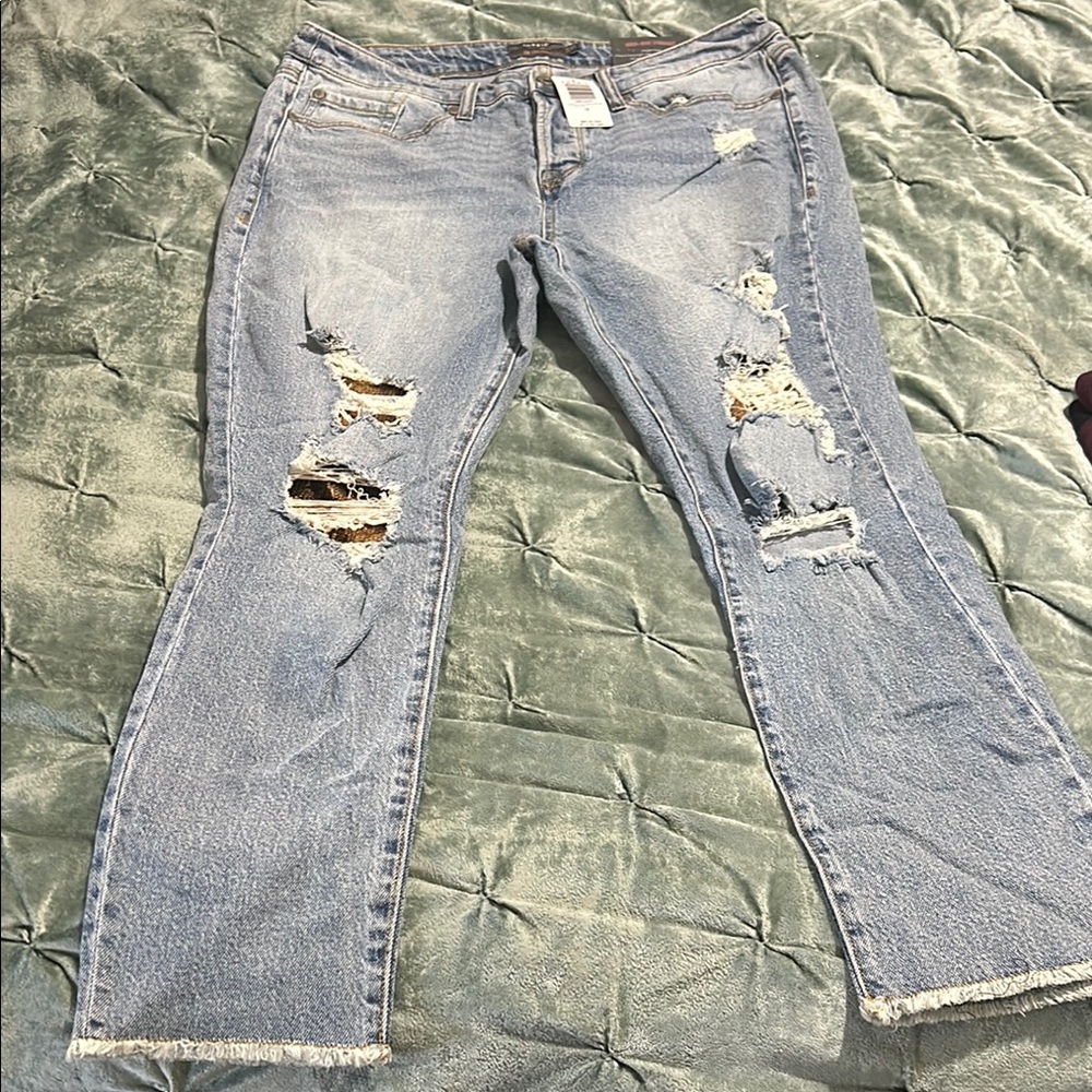 Torrid Distressed Light Blue Jeans